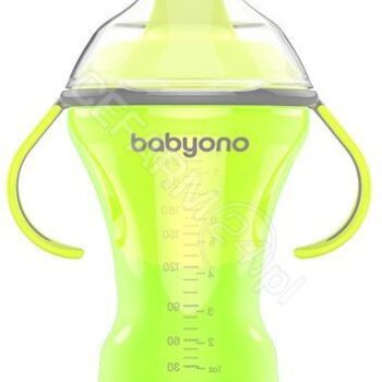 BabyOno Kubek niekapek z twardym ustnikiem Natural Nursing 260 ml 6m+) różowy