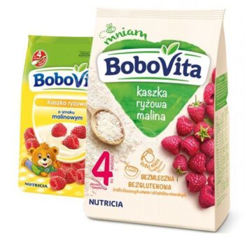 Bobovita Kaszka Ryżowa Bezmleczna Malinowa 180G