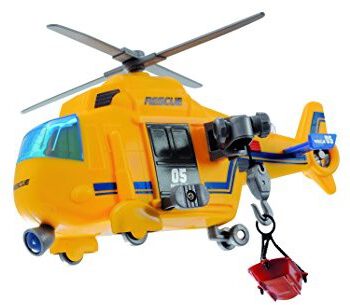 DICKIE Dickie Toys 203302003  Action Series Rescue Copter, helikopter baterie w zestawie ratunkowej, 18 cm