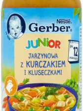 Gerber Jarzynowa z kurczakiem i kluseczkami- Po 12 miesiącu