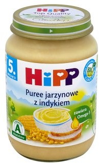 Hipp BIO Puree jarzynowe z indykiem po 5. miesiącu 190 g