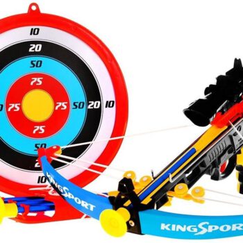 King Sport ZESTAW Kusza/Łuk Sportowy dla Dzieci + Celownik Laserowy + 4 Strzały + Kołczan + Tarcza