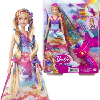 Mattel Barbie Lalka Dreamtopia Księżniczka Zakręcone pasemka GTG00 GTG00