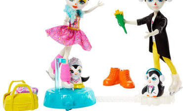 Mattel ENCHANTIMALS Taniec na lodzie Preena Penguin i Patterson Penguin GJX49