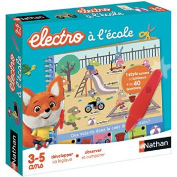 Nathan Nathan Electro School-Elektroniczna gra edukacyjna od 3 do 5 lat - Rozwój logiki i obserwacji, 31624, Wielokolorowy 31624