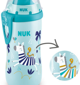 NUK Kubek NIEKAPEK 300ml od 12m-cy FLEXI CUP niebieski ze słomką KAMELEON 255575B