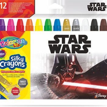 PATIO Kredki żelowe wykręcane Colorino Kids 12 kolorów Star Wars