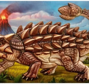 SAMOPRZYLEPNE PUZZLE DO SKŁADANIA DINOZAUR 3