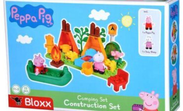 Simba Toys Klocki Zestaw kemping 25 elementów Świnka Peppa PlayBIG BLOXX 57143