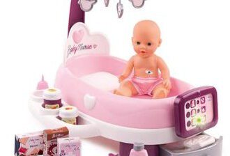 Smoby Baby Nurse Kącik Opiekunki Łóżeczko Elektroniczny Tablet + Lalka 220347