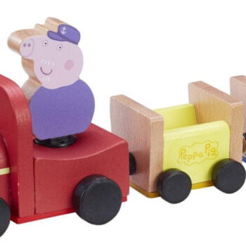 Tm Toys figurki Świnka Peppa drewniany pociąg + figurka Dziadek